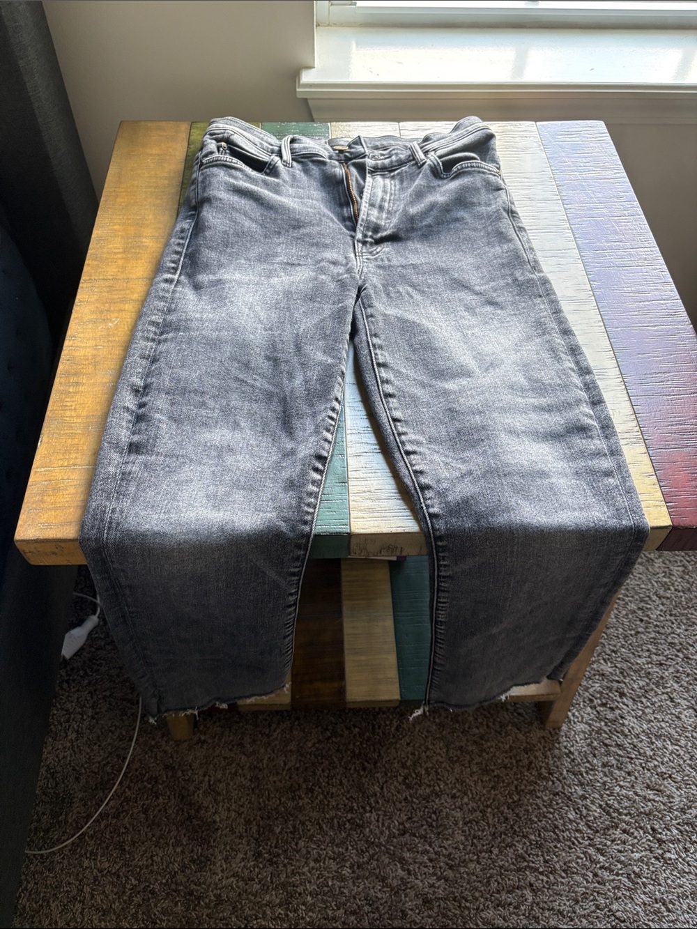 MOTHER Women’s Washed Gray Relaxed Jeans